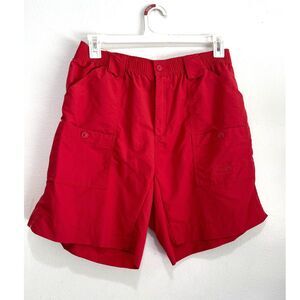 Aftco shorts sports fishing apparel boating quick dri red water logo men's 36